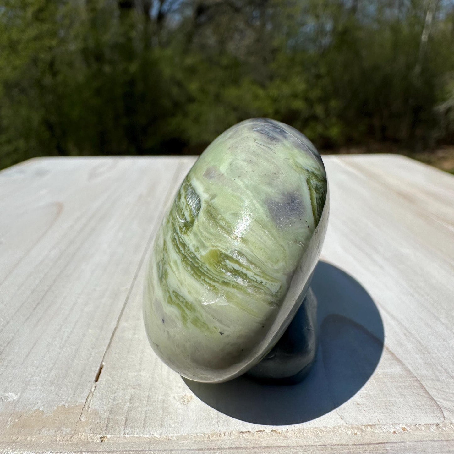 Polished Banded Serpentine Palm Stone | Infinite Stone Palm Stone - #2
