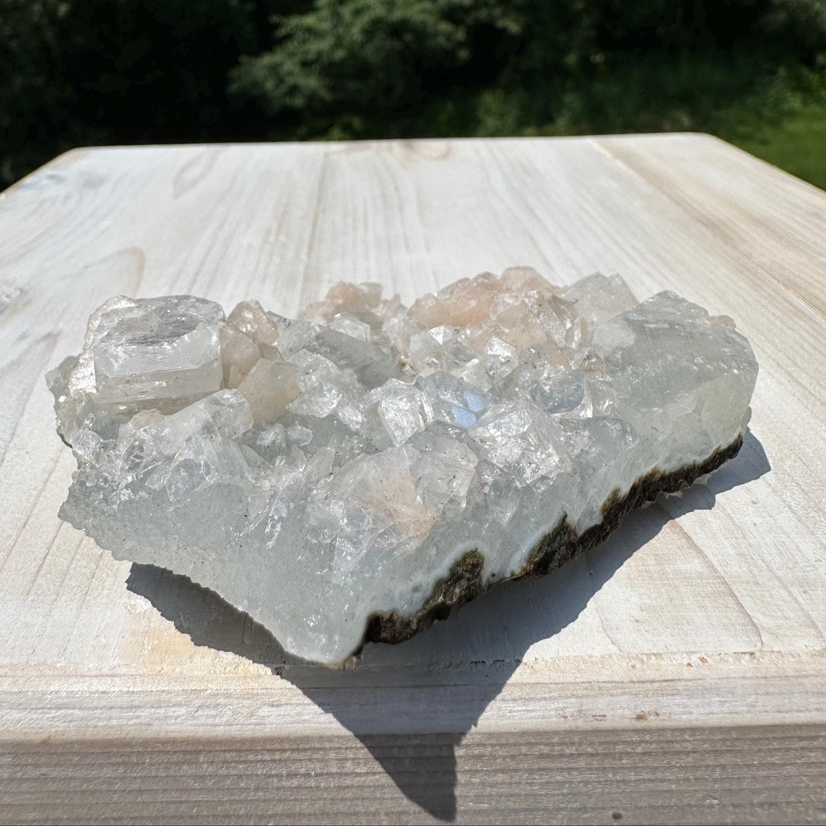 Pretty Apophyllite with Stilbite and Chalcedony Cluster