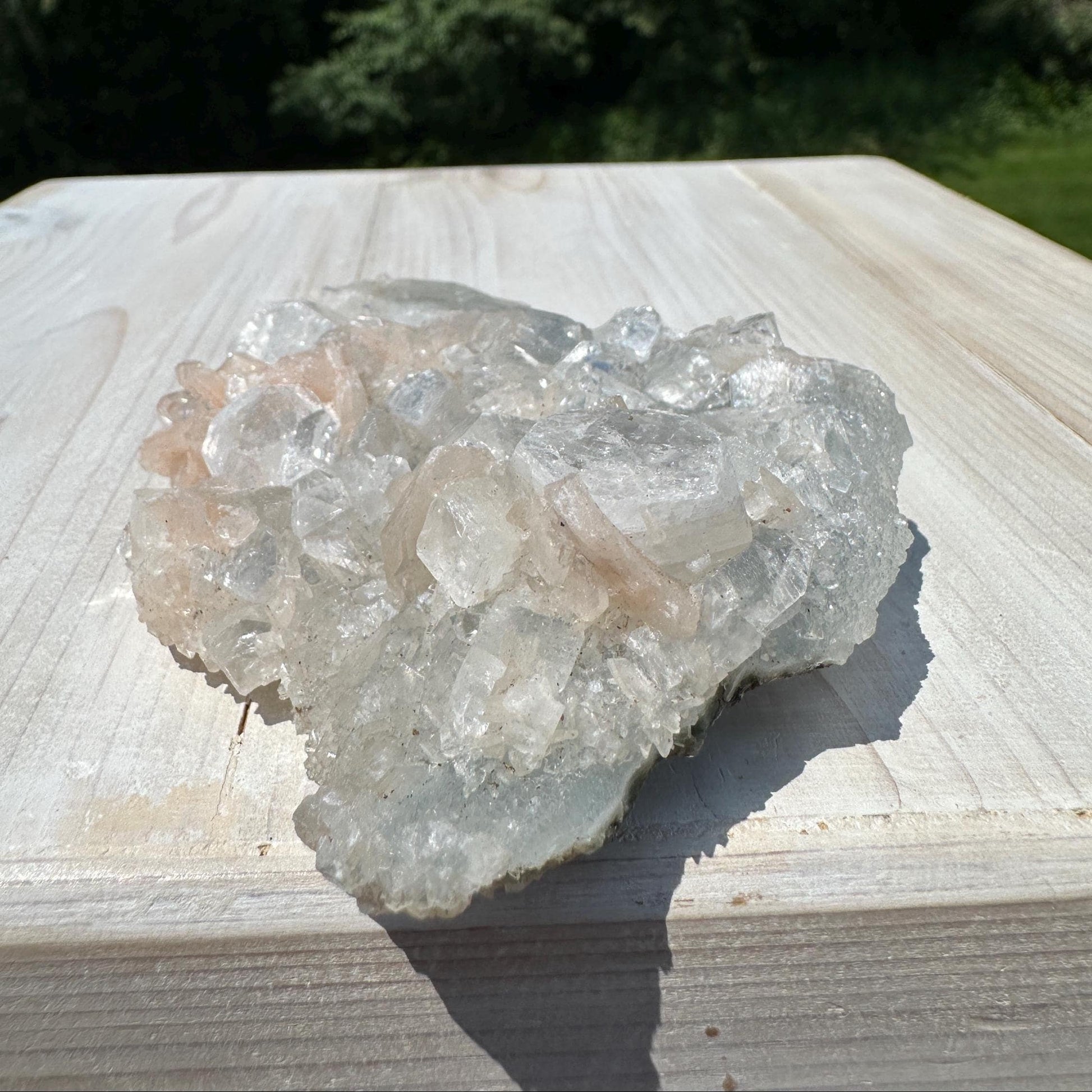 Pretty Apophyllite with Stilbite and Chalcedony Cluster