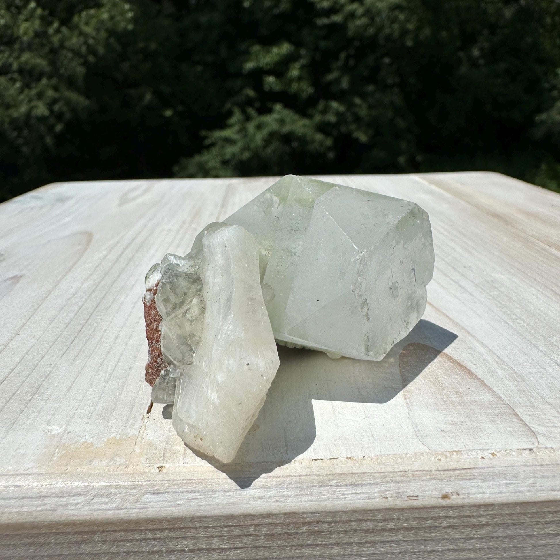 Pretty Apophyllite with Stilbite and Chalcedony Cluster