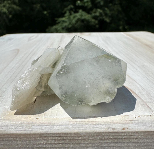 Pretty Apophyllite with Stilbite and Chalcedony Cluster