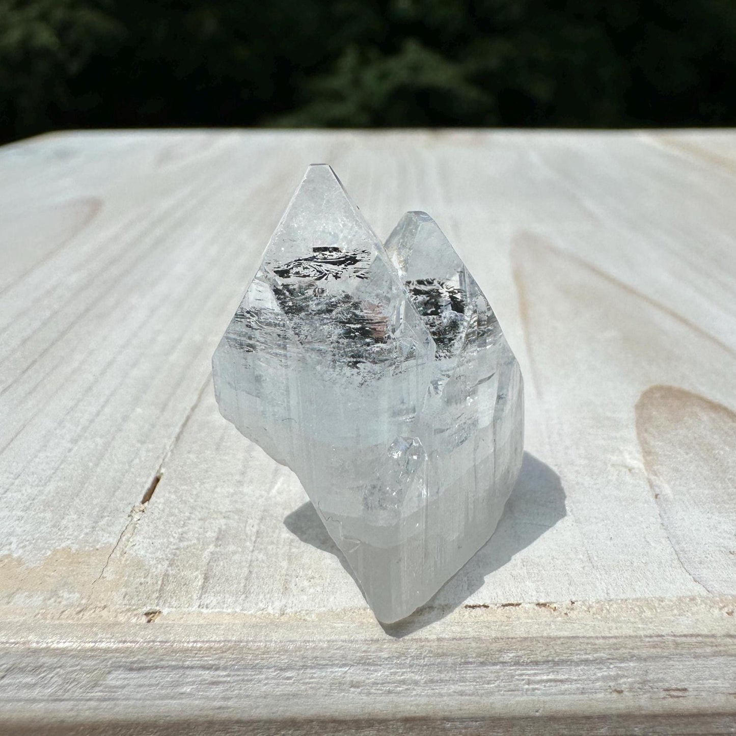 Pretty Twin Apophyllite Point - #4