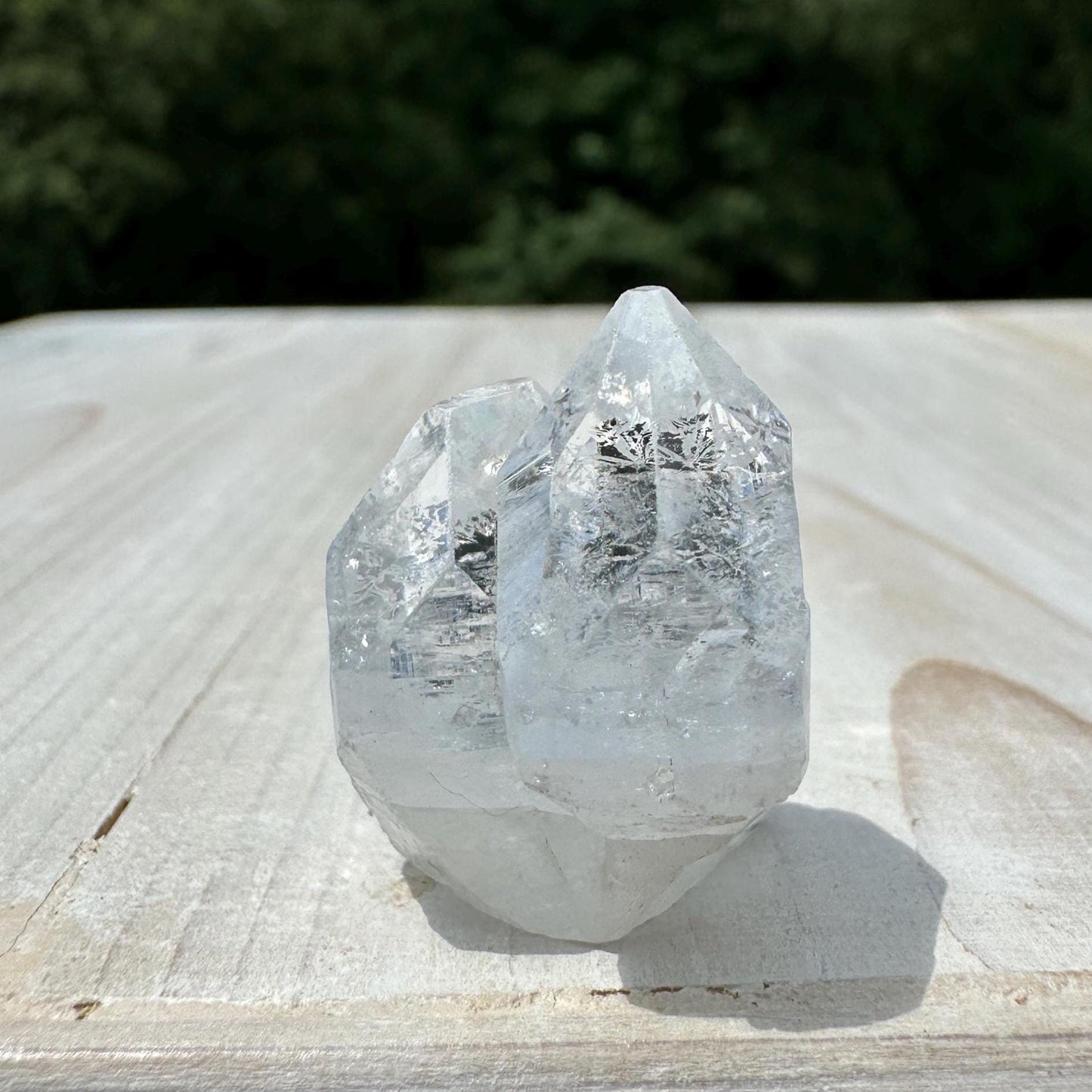 Pretty Twin Apophyllite Point - #4