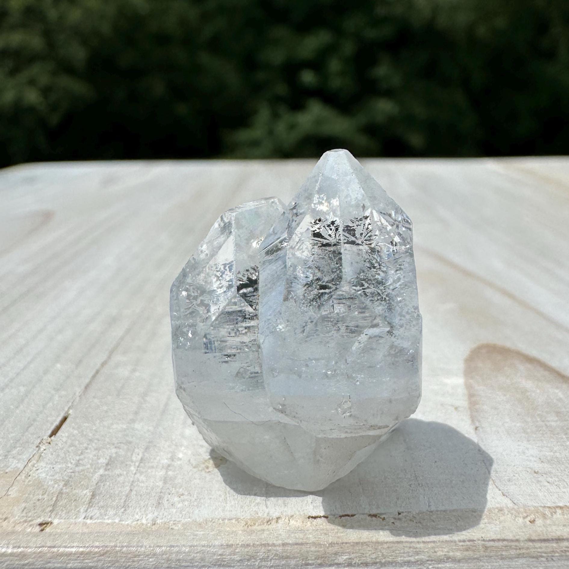 Pretty Twin Apophyllite Point - #4