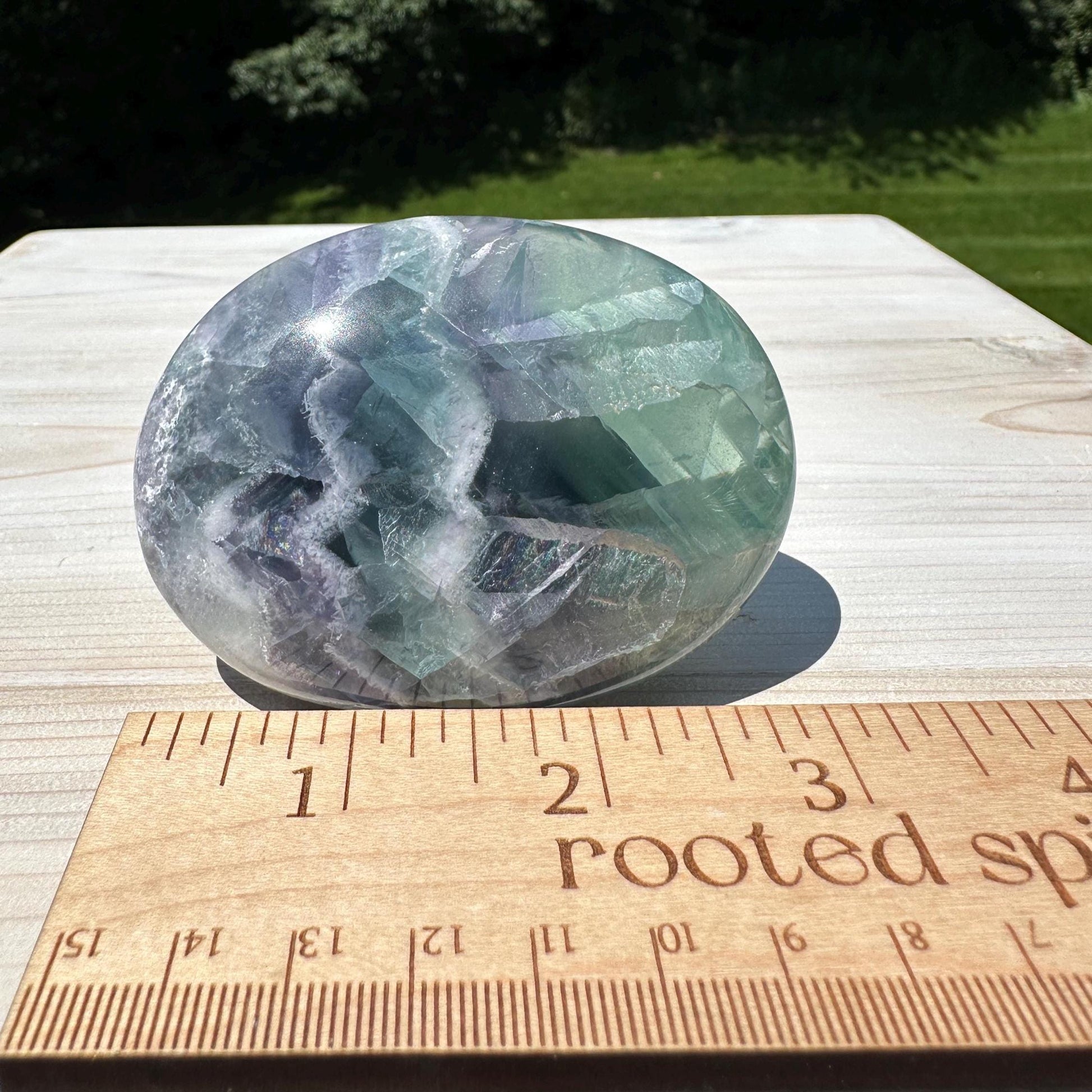 Gorgeous Large Mexican Fluorite Palm Stone - #3