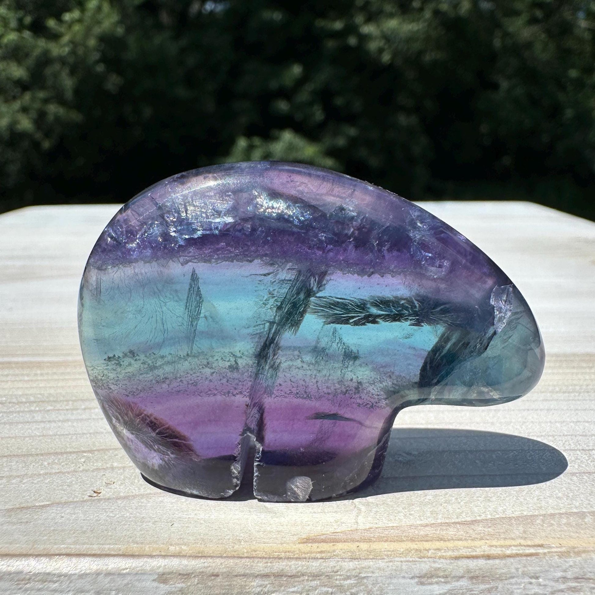 Gorgeous Mexican Fluorite Bear Carving