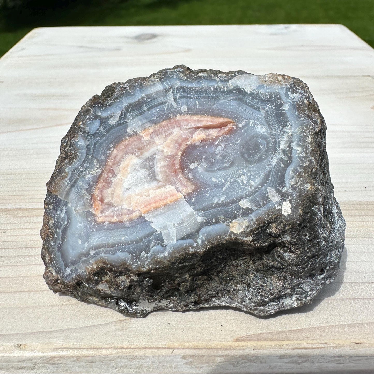 Stunning Moroccan Agate Geode Specimen