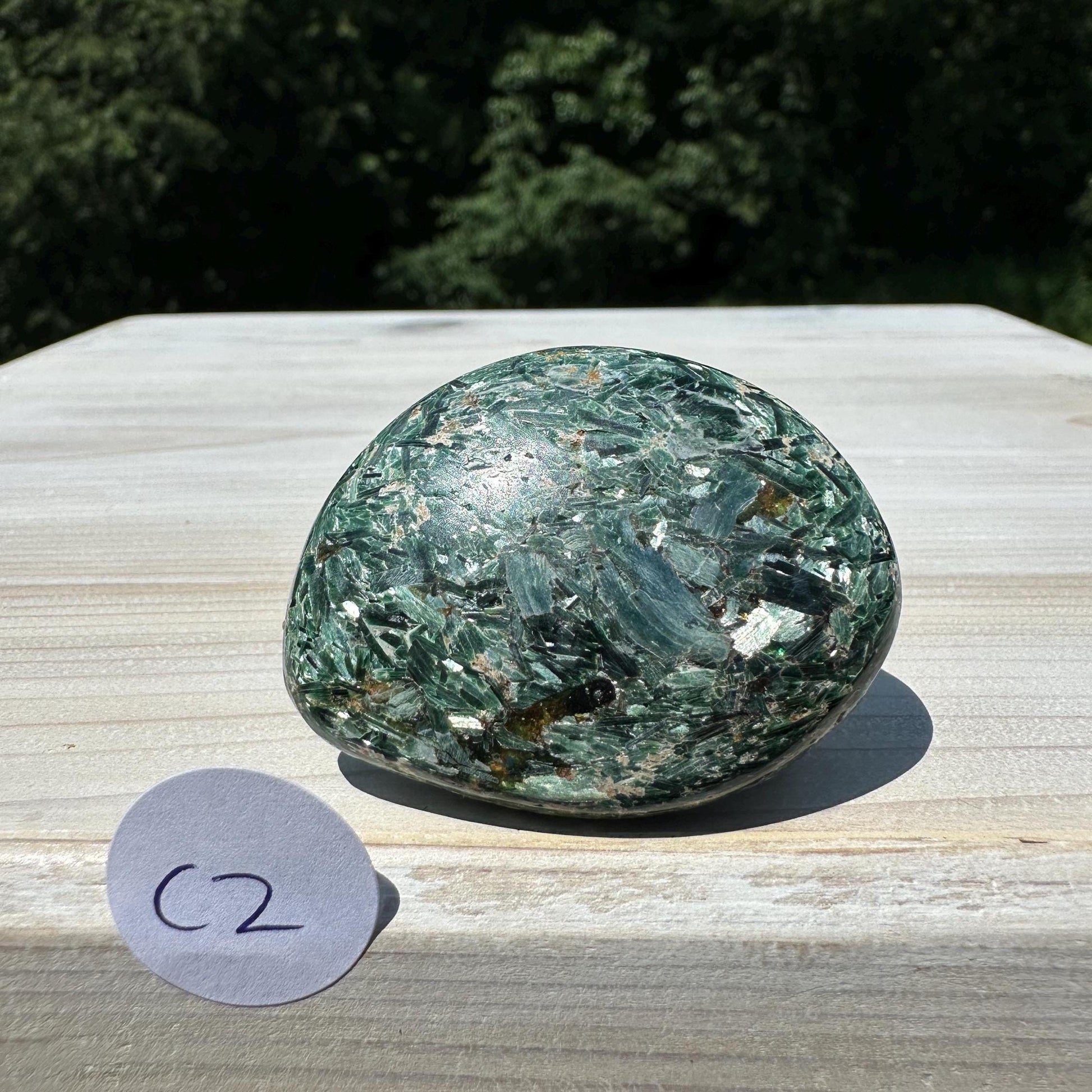 Stunning Fuchsite and Green Mica Cabochon - #2