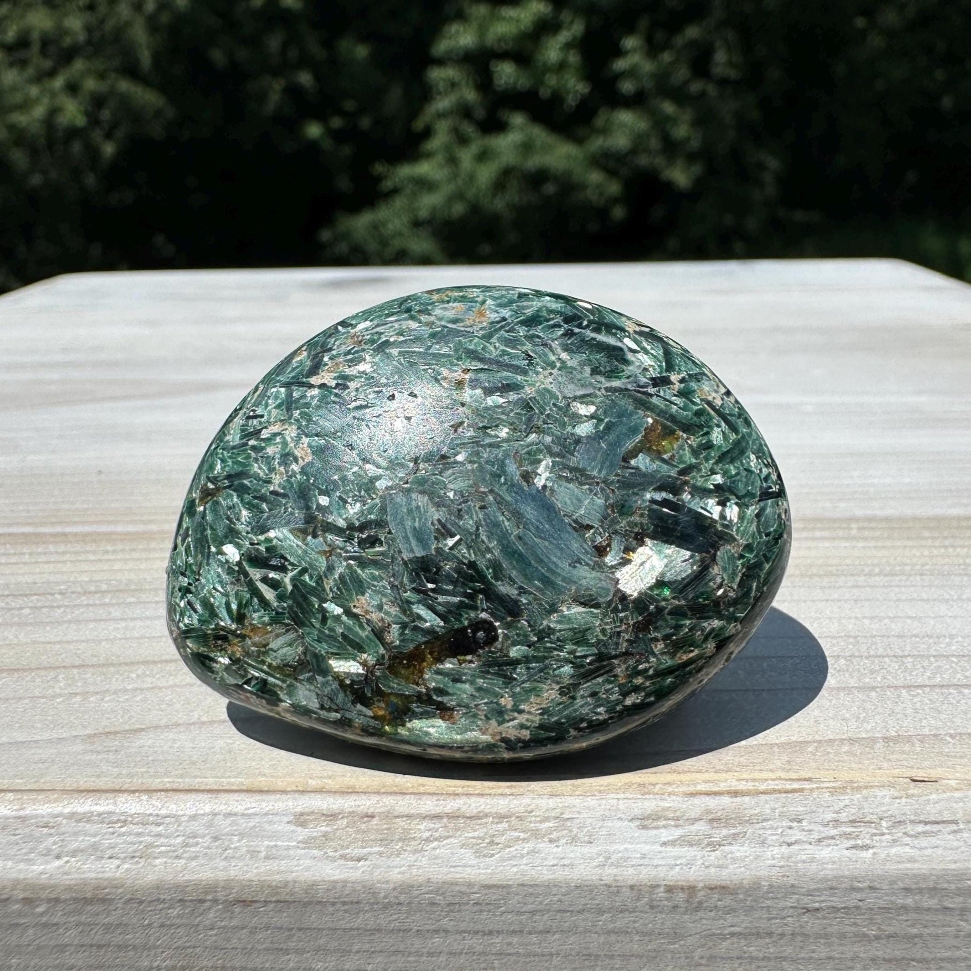 Stunning Fuchsite and Green Mica Cabochon - #2