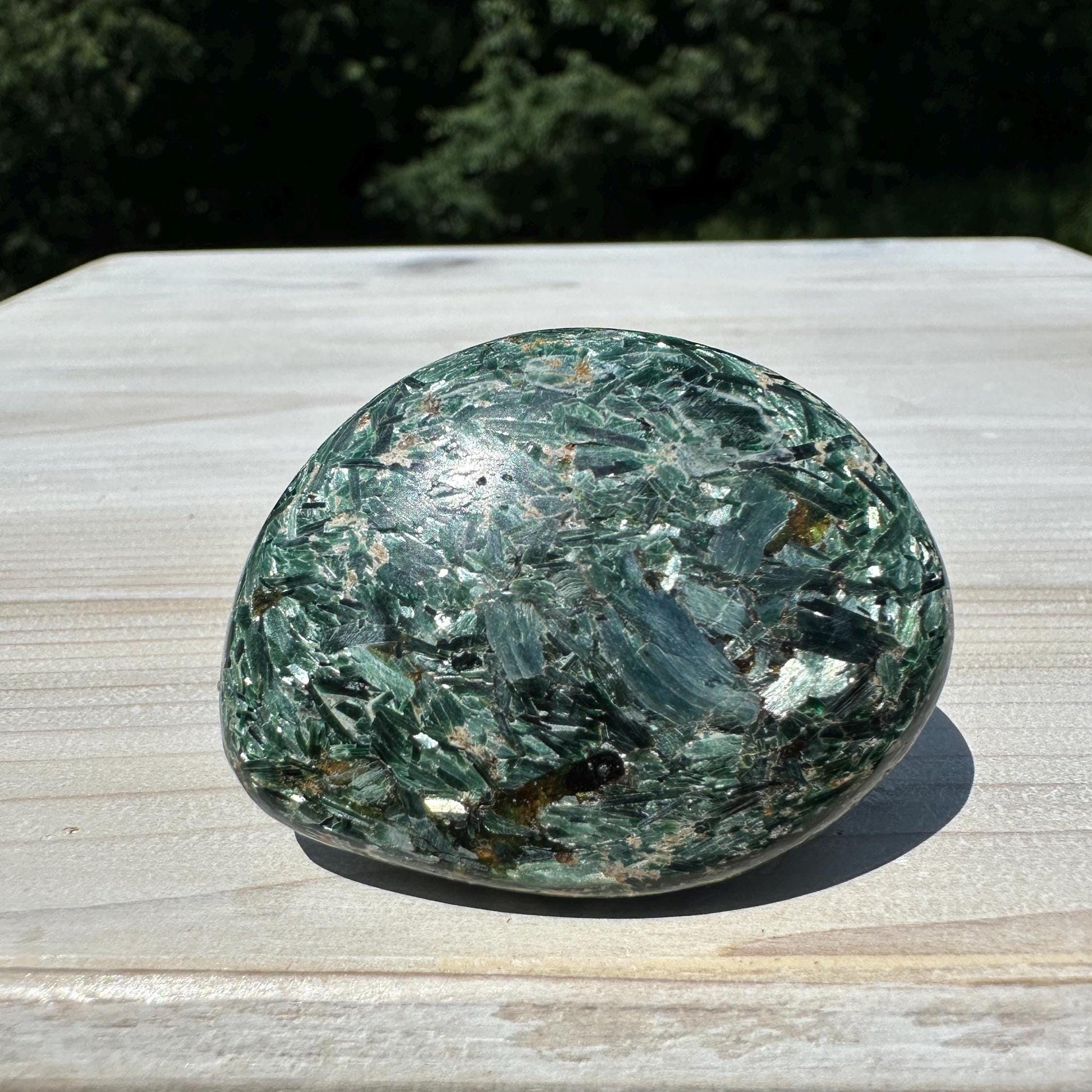 Stunning Fuchsite and Green Mica Cabochon - #2