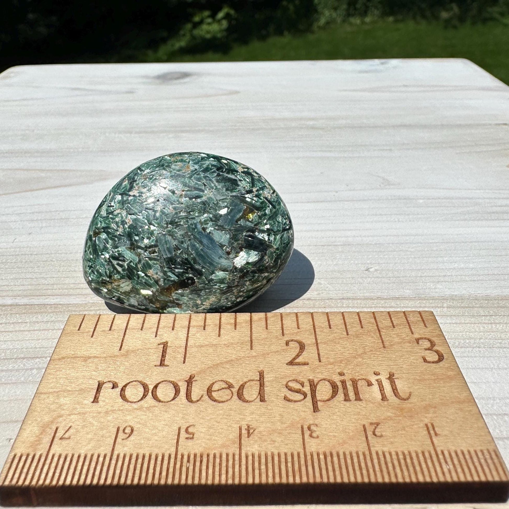 Stunning Fuchsite and Green Mica Cabochon - #2