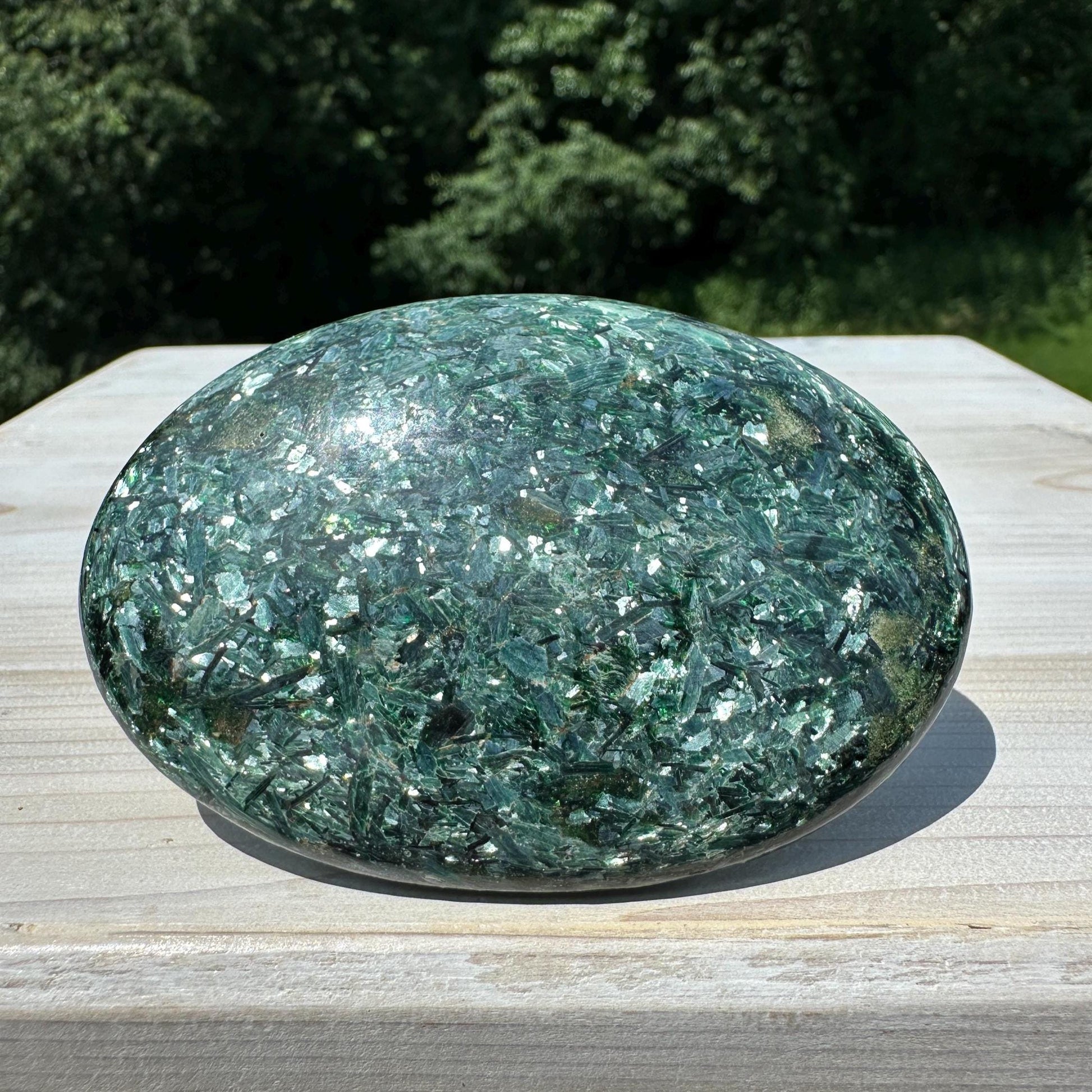 Stunning Fuchsite and Green Mica Cabochon - #3
