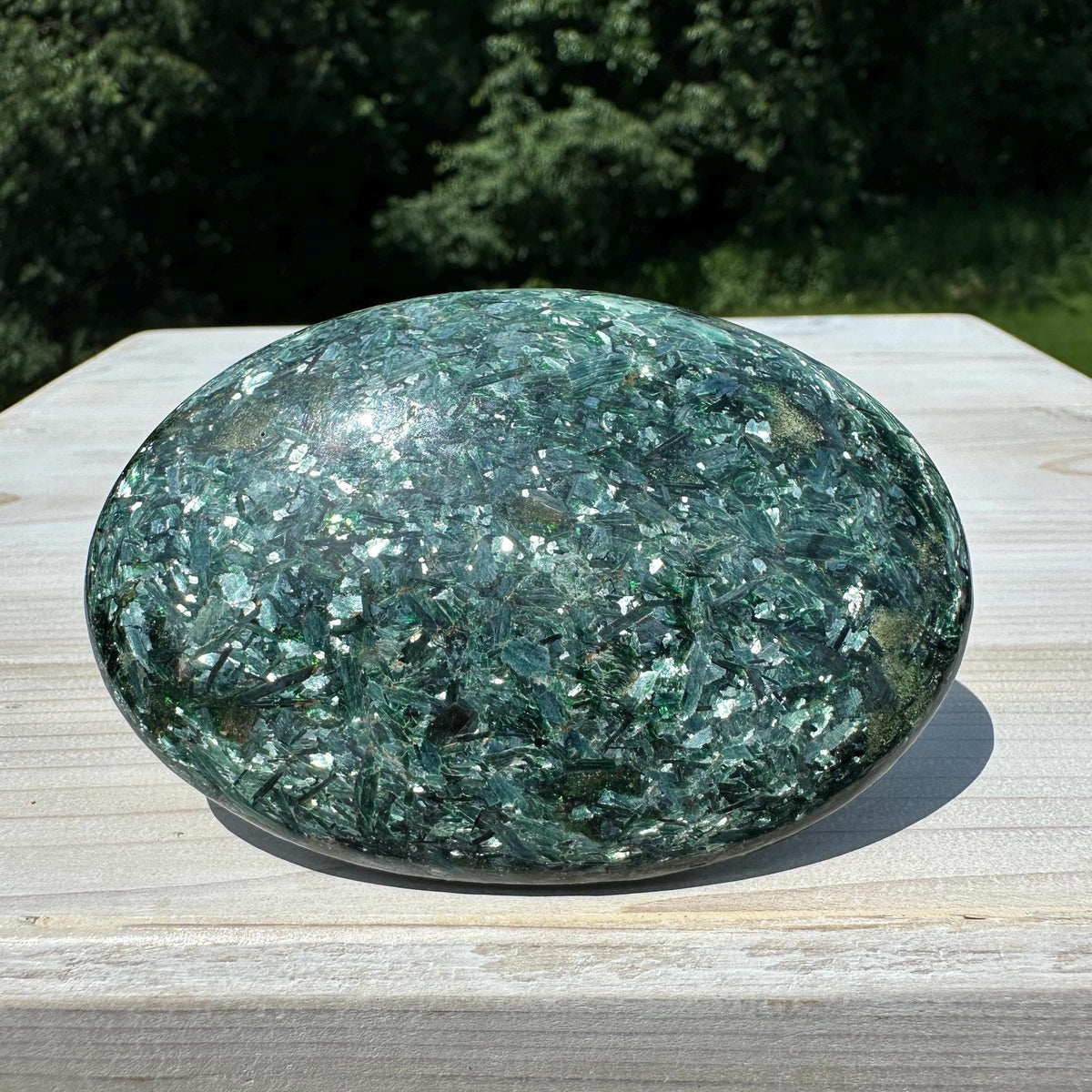 Stunning Fuchsite and Green Mica Cabochon - #3
