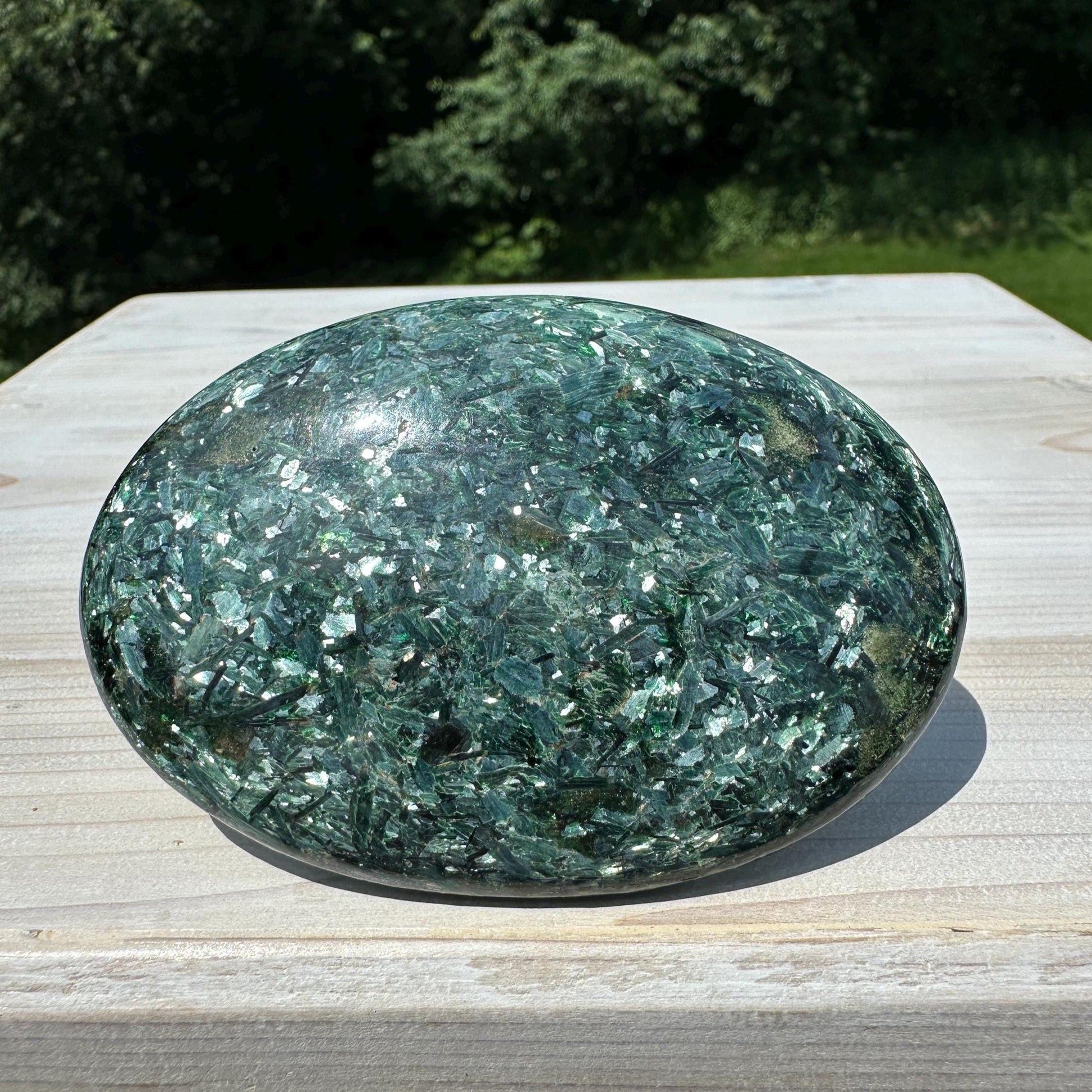 Stunning Fuchsite and Green Mica Cabochon - #3
