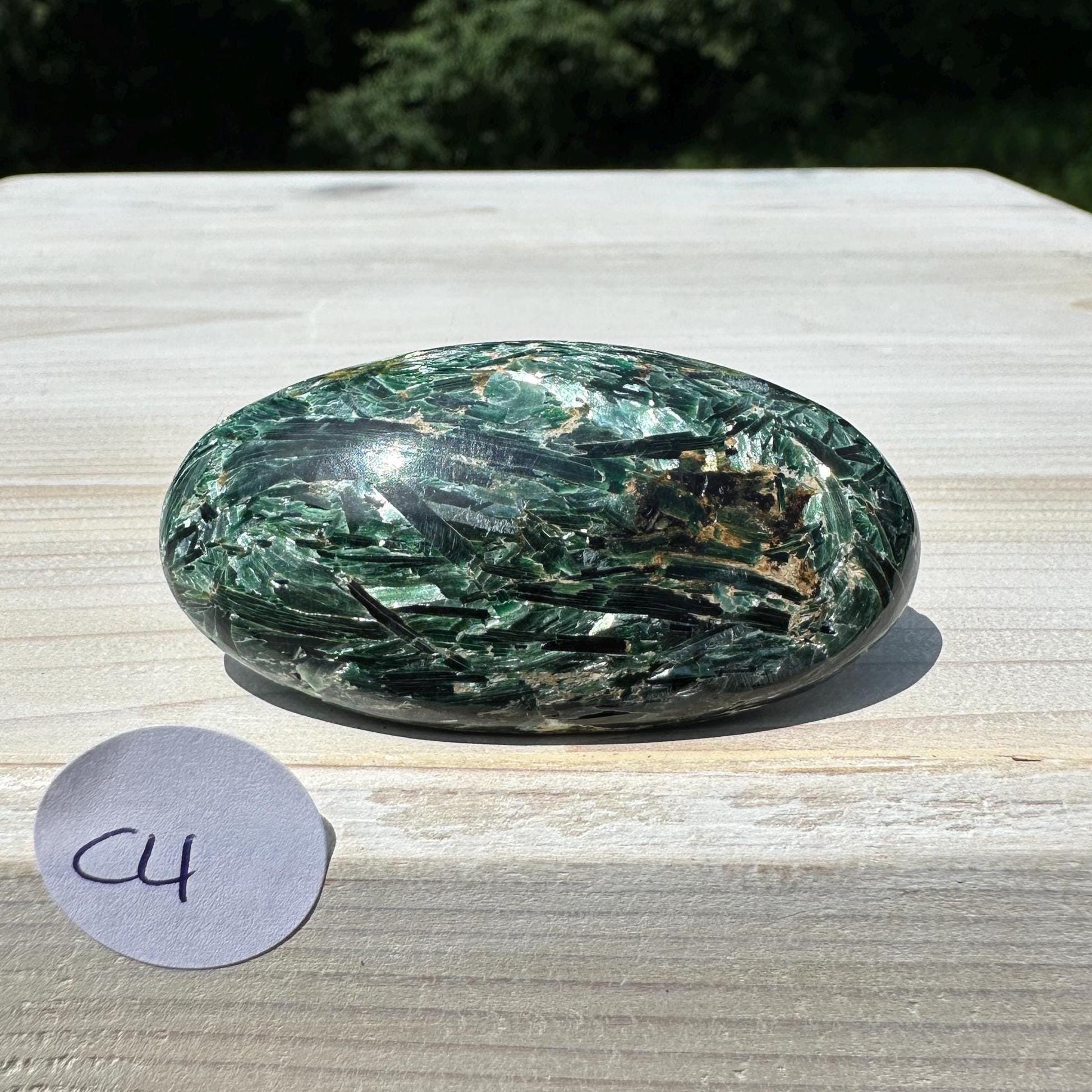 Stunning Fuchsite and Green Mica Cabochon - #4