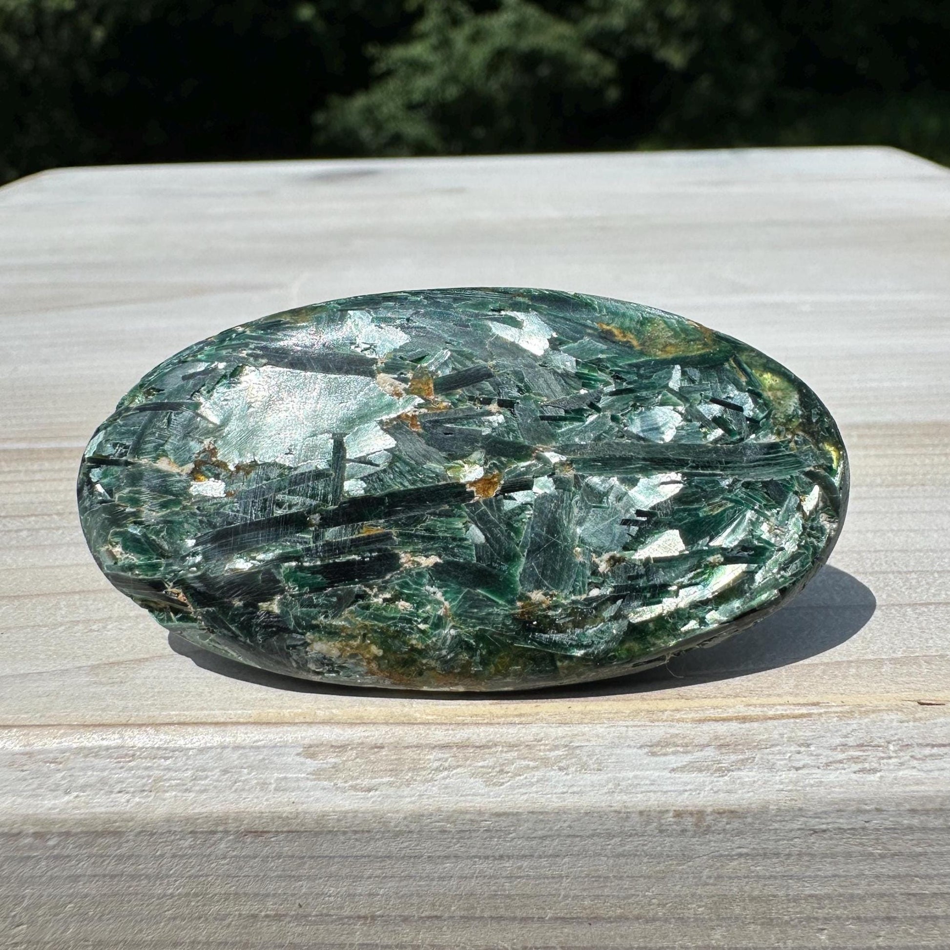 Stunning Fuchsite and Green Mica Cabochon - #4