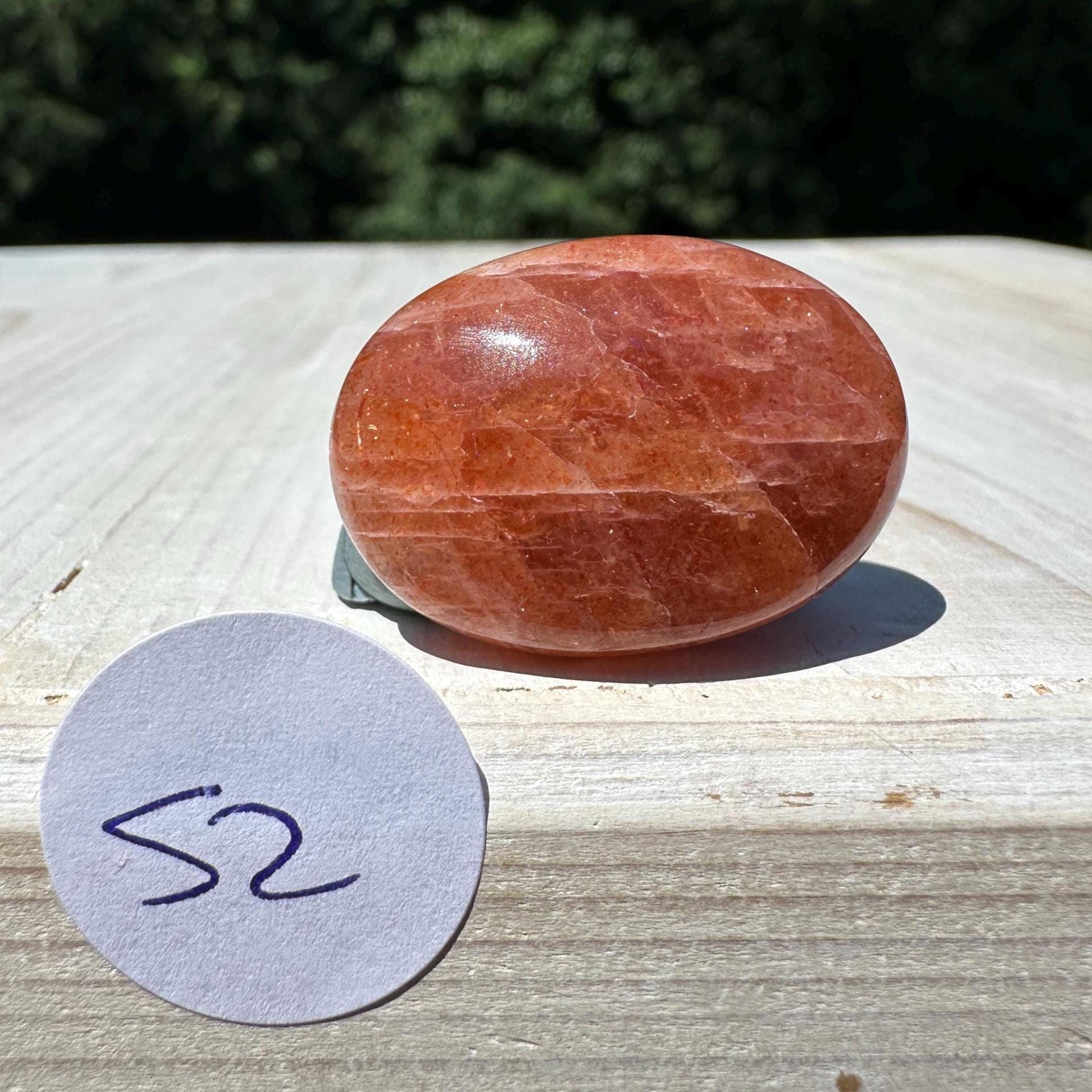 Stunning Natural High Quality Sunstone Mini Palm Stone | Mini Button Palm Stone