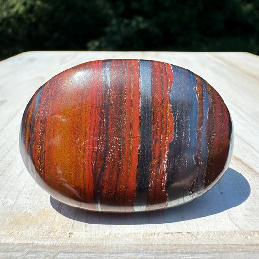 Beautiful Natural Hematite Jasper Palm Stone - #3