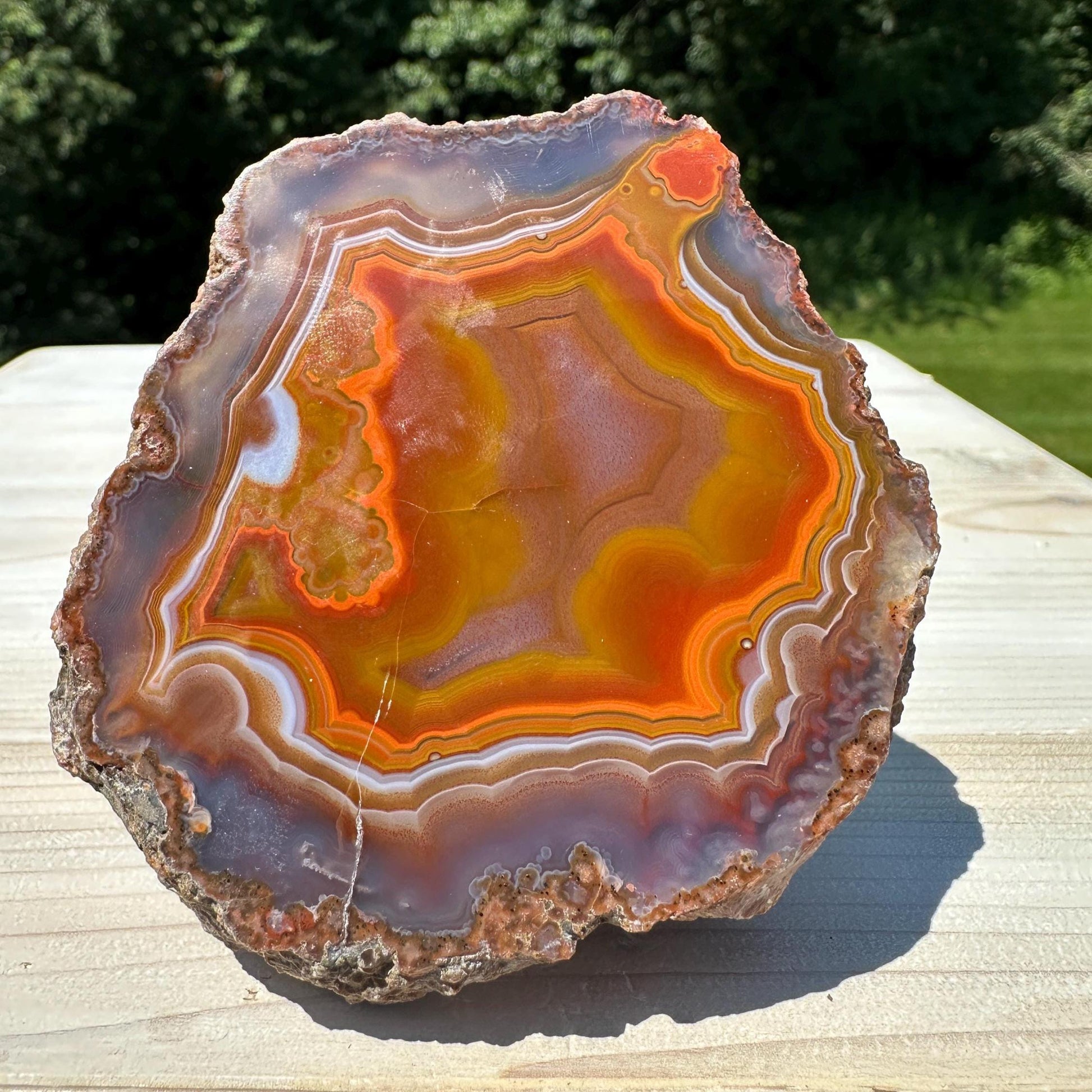 Stunning Moroccan Agate Geode Specimen