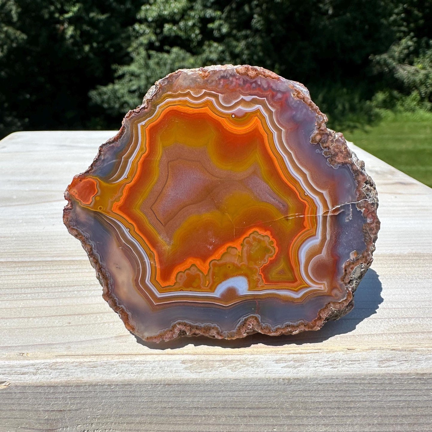 Stunning Moroccan Agate Geode Specimen