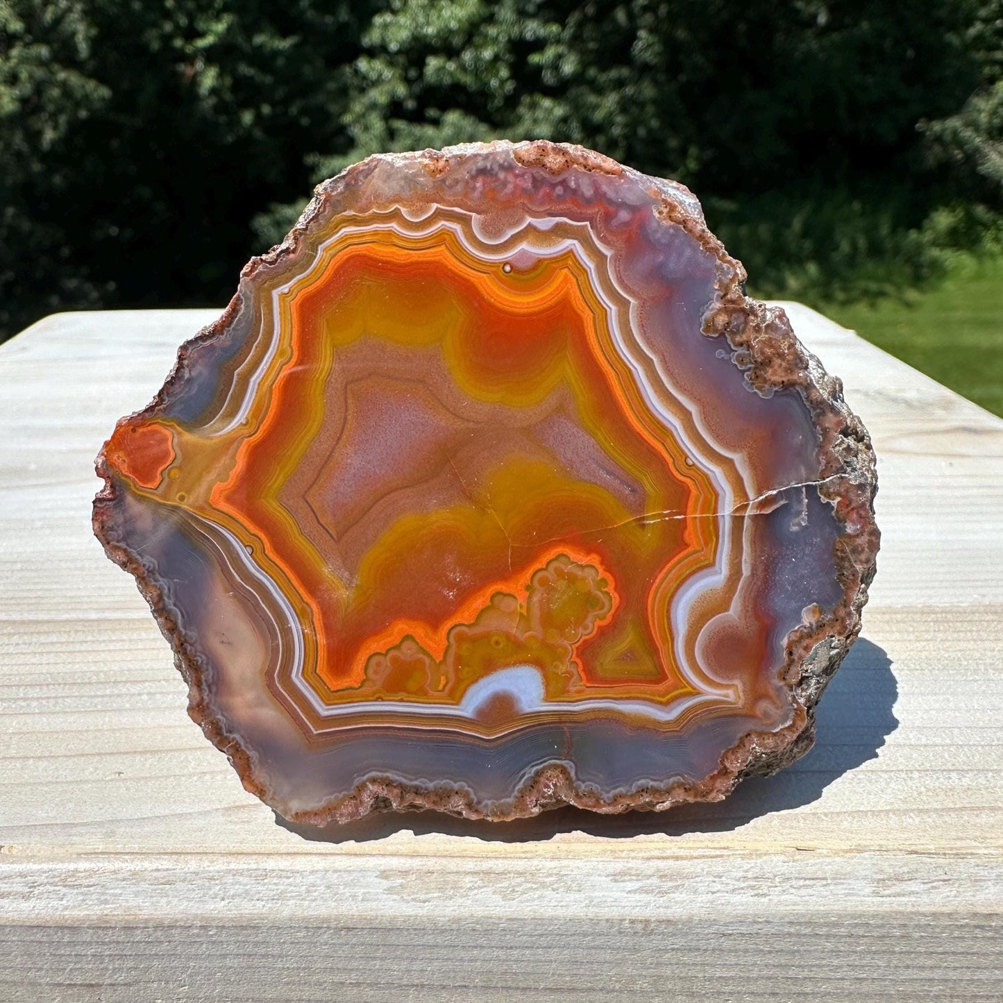 Stunning Moroccan Agate Geode Specimen