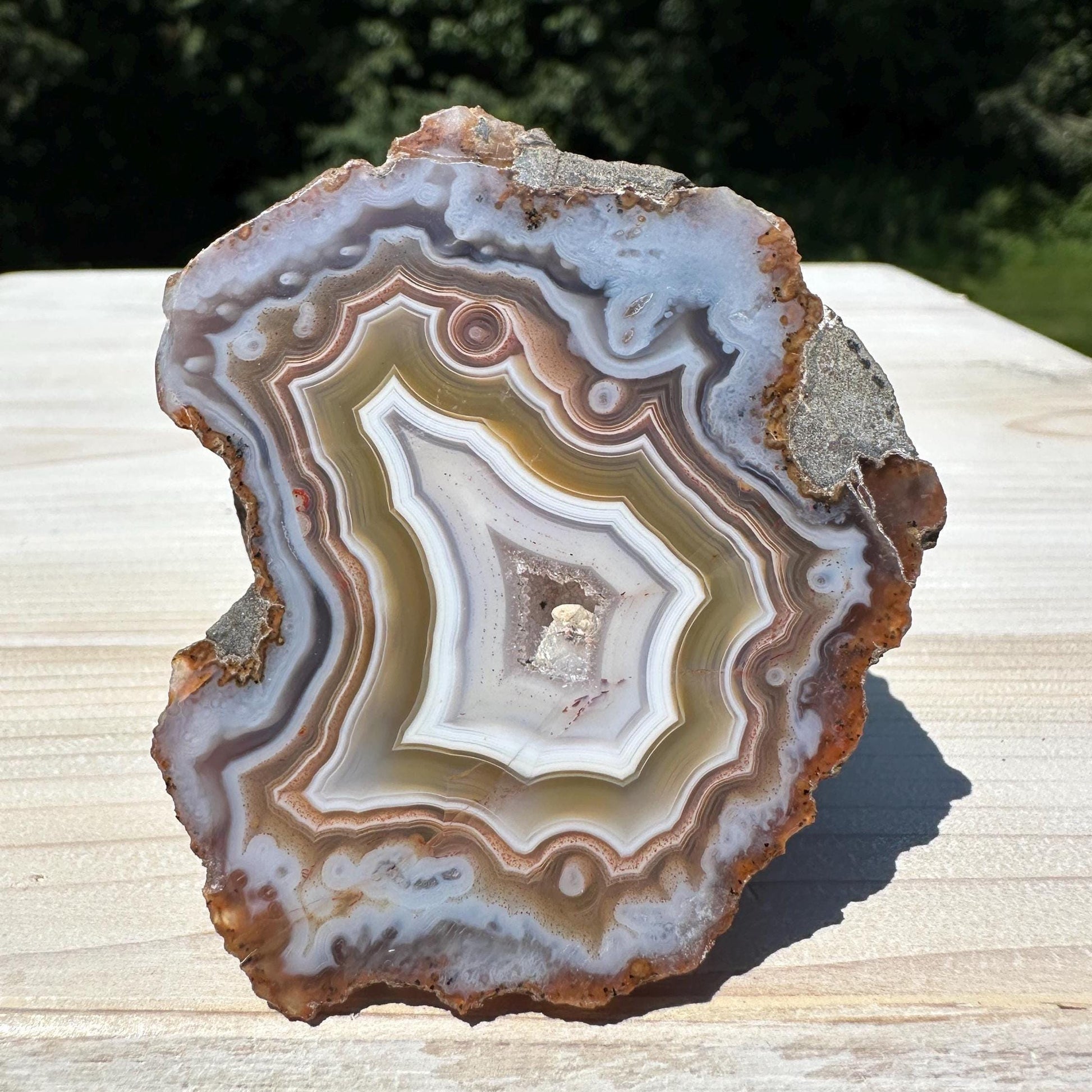 Stunning Moroccan Agate Geode Specimen
