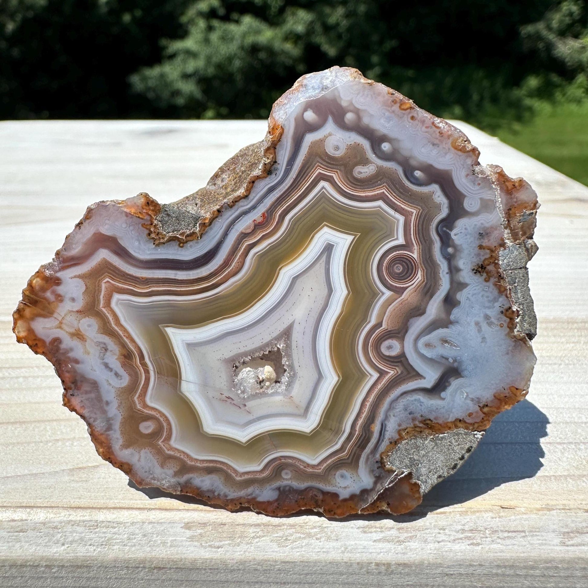Stunning Moroccan Agate Geode Specimen