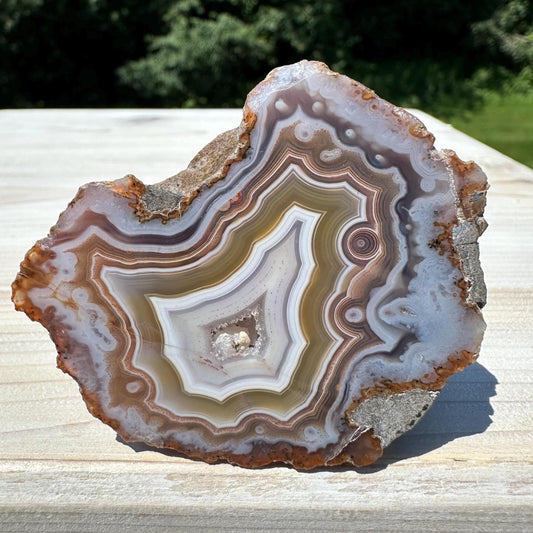 Stunning Moroccan Agate Geode Specimen