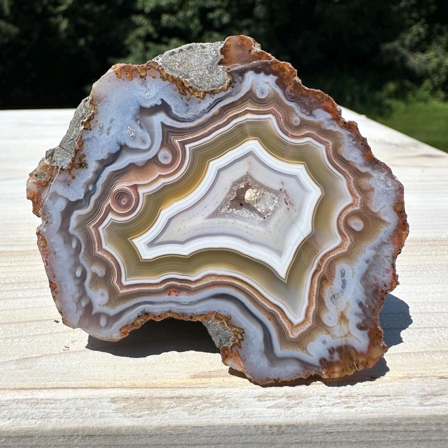 Stunning Moroccan Agate Geode Specimen