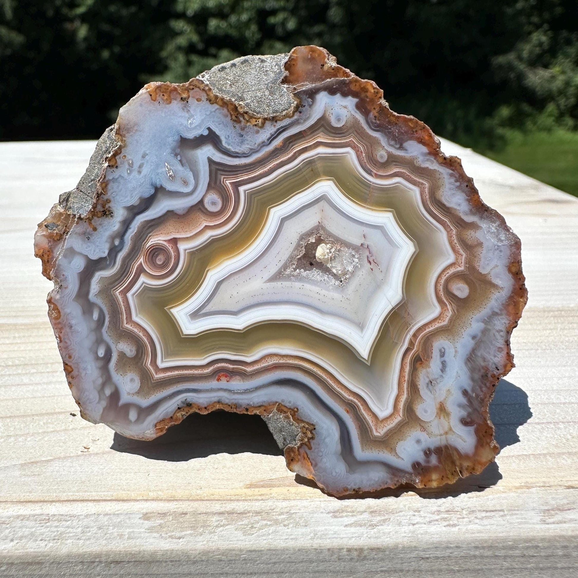 Stunning Moroccan Agate Geode Specimen