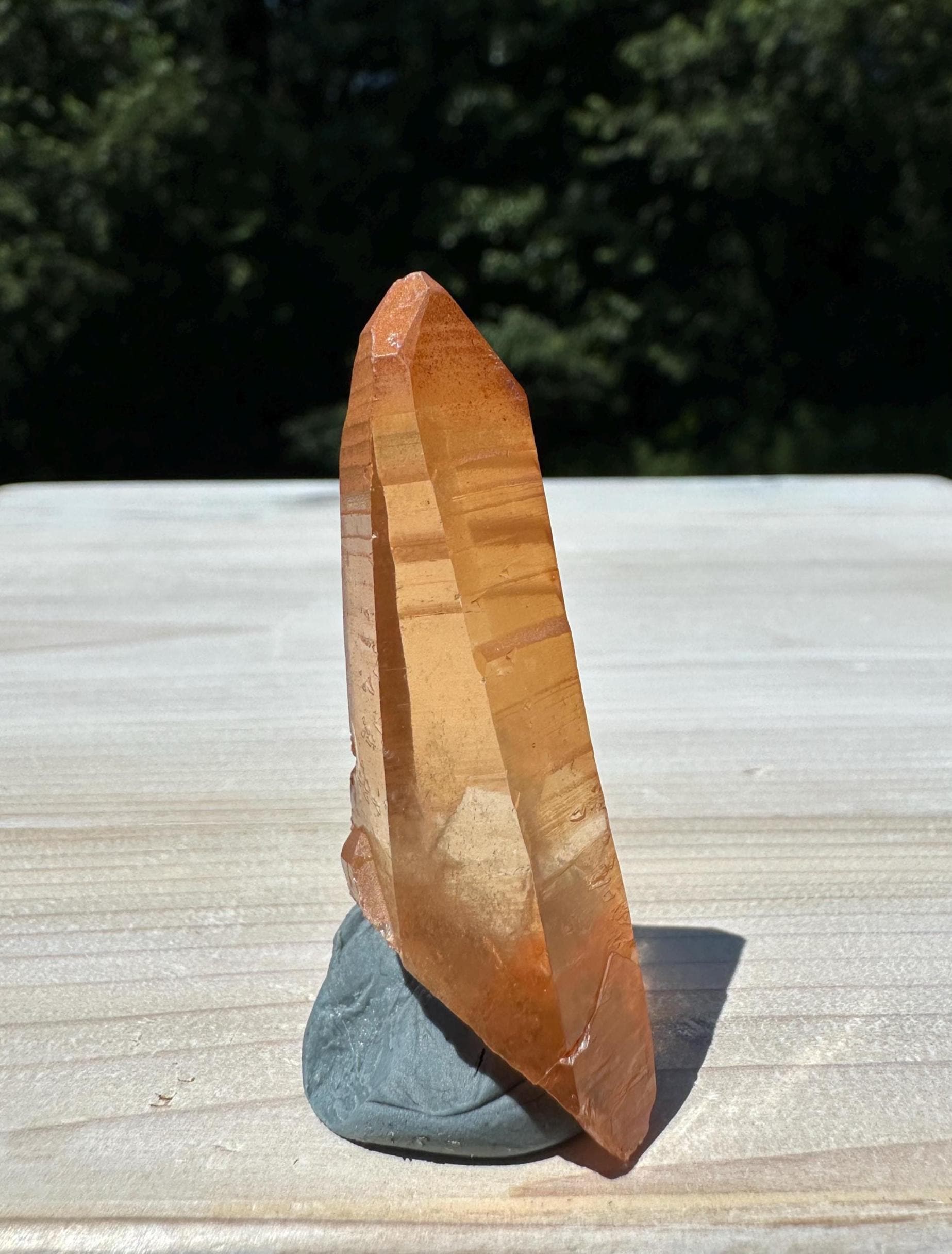 Stunning Rare Tangerine Lemurian Point - #2