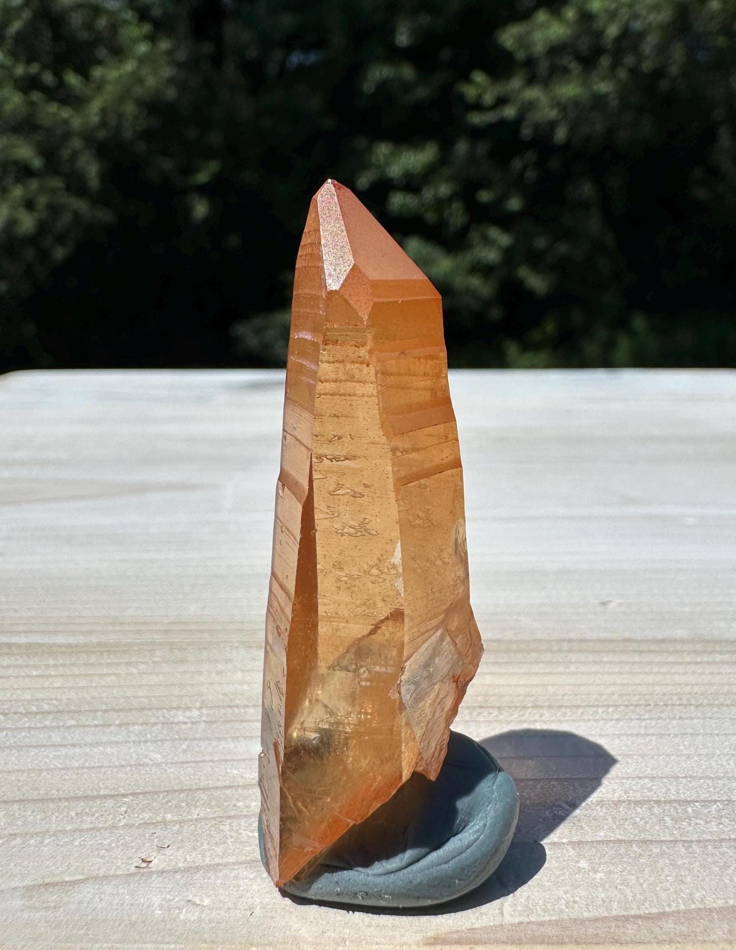 Stunning Rare Tangerine Lemurian Point - #2