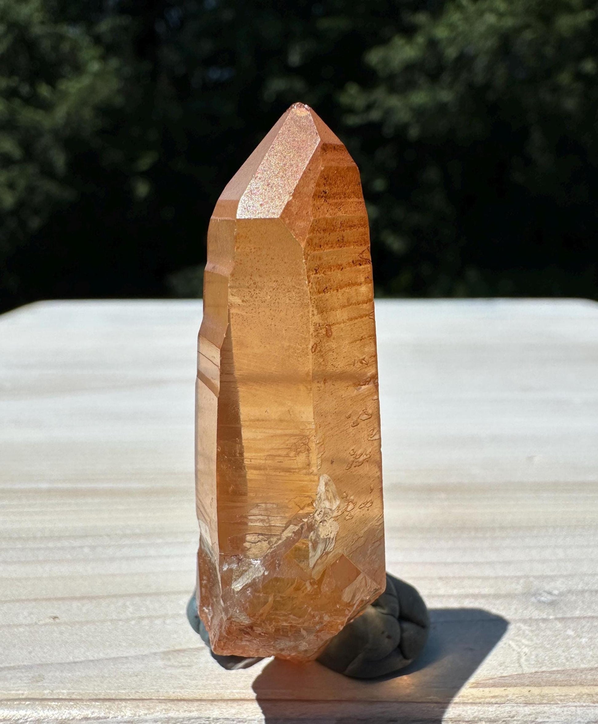 Stunning Rare Tangerine Lemurian Point - #2