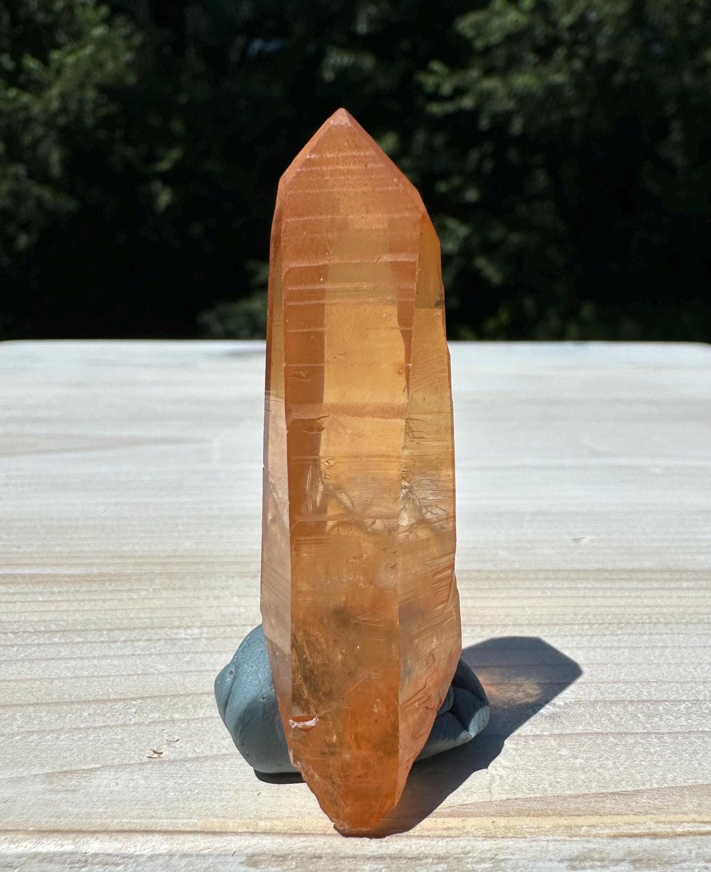 Stunning Rare Tangerine Lemurian Point - #2