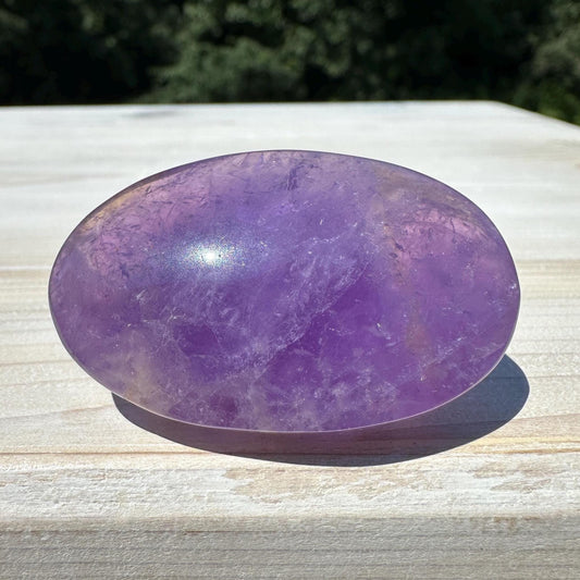 Stunning Purple Amethyst Palm Stone