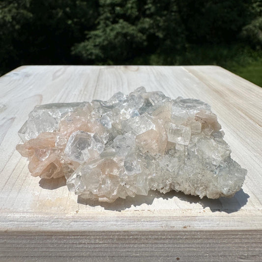 Pretty Apophyllite with Stilbite and Chalcedony Cluster