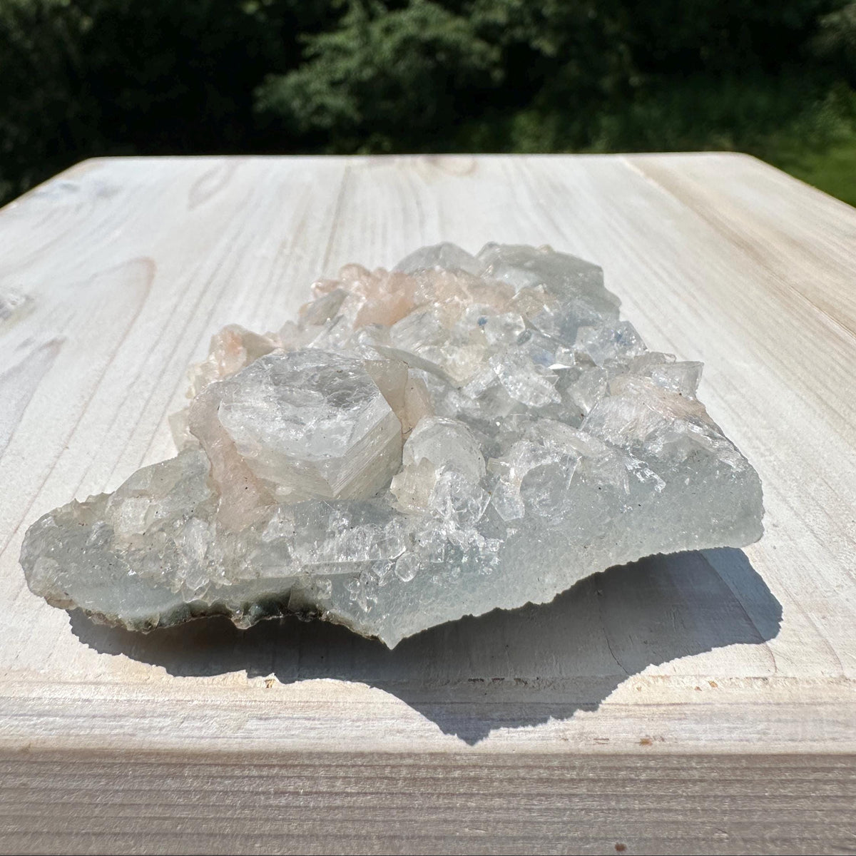 Pretty Apophyllite with Stilbite and Chalcedony Cluster