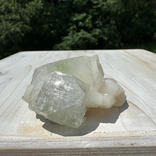 Pretty Apophyllite with Stilbite and Chalcedony Cluster