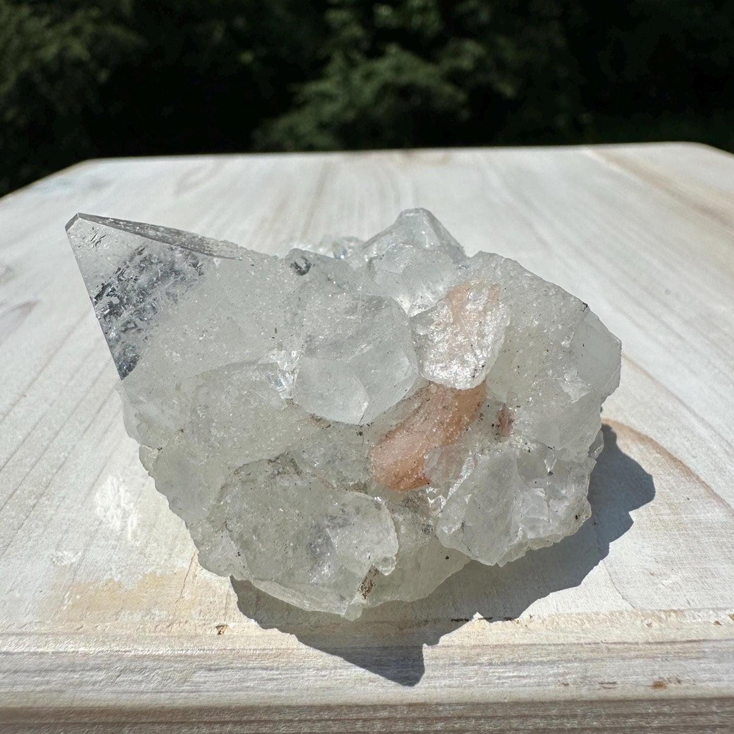 Pretty Apophyllite with Stilbite and Chalcedony Cluster