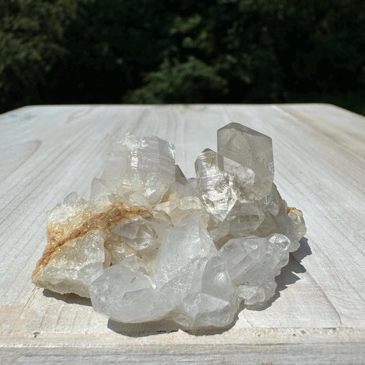 Beautiful Quartz Cluster with Hematite