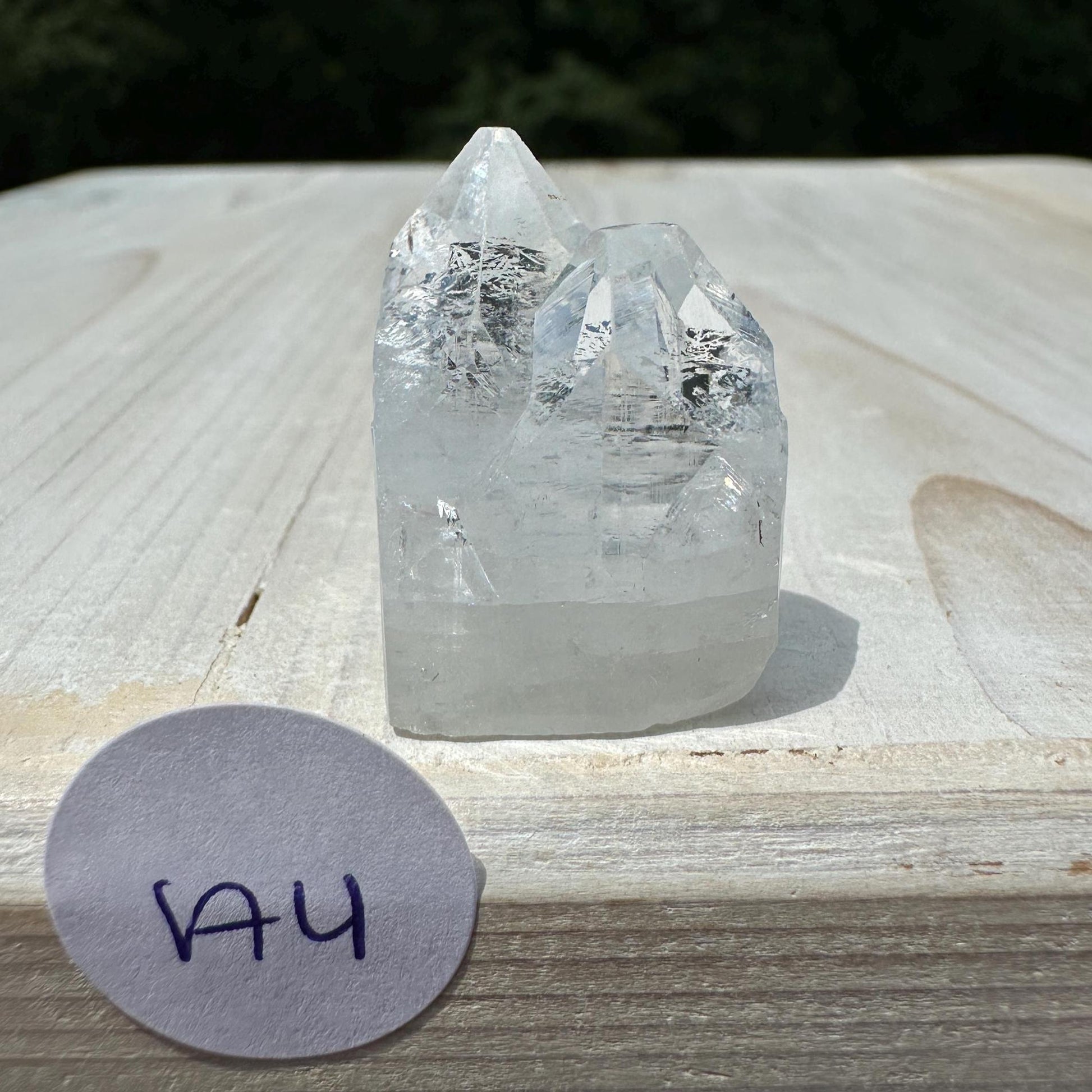 Pretty Twin Apophyllite Point - #4