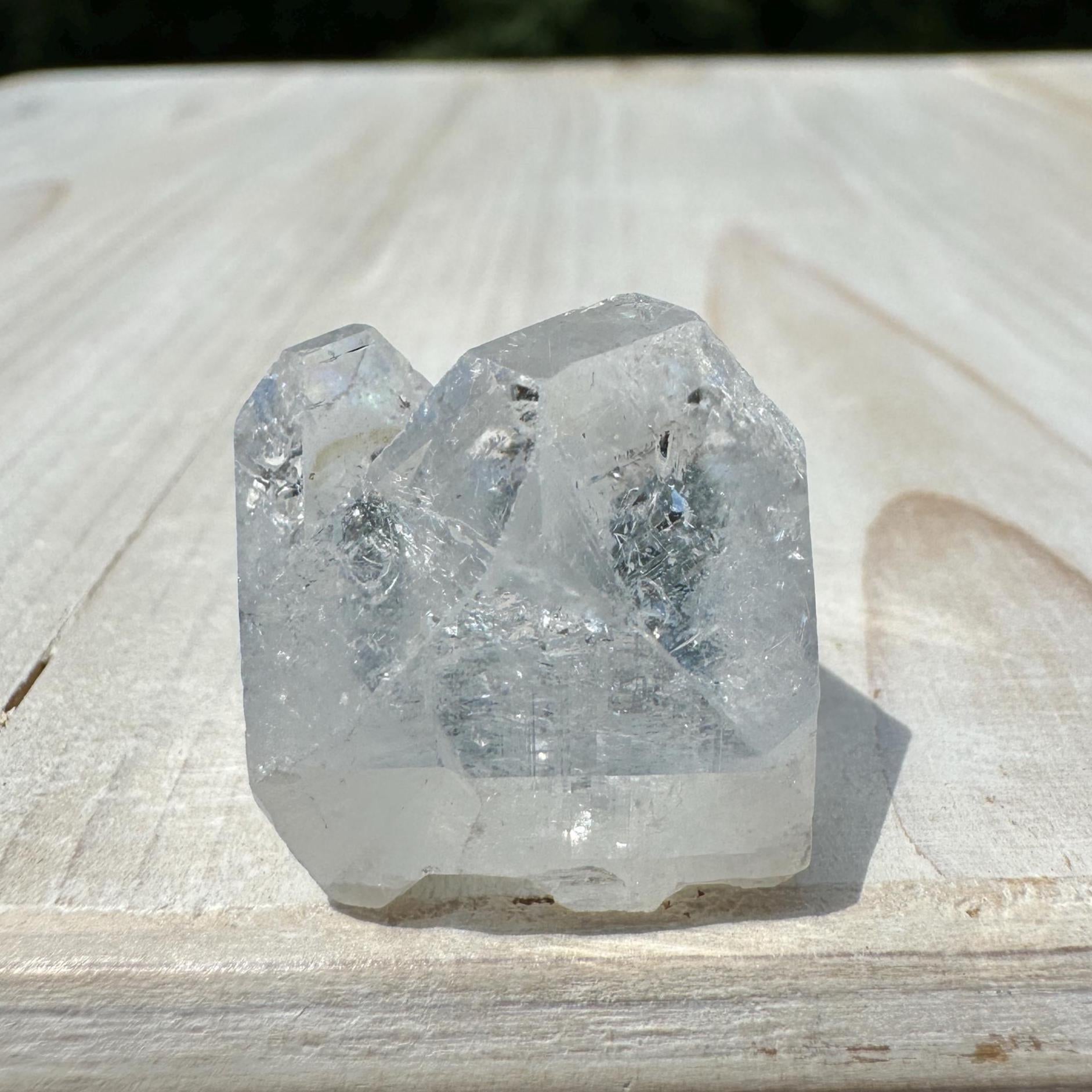 Pretty Twin Apophyllite Point - #5