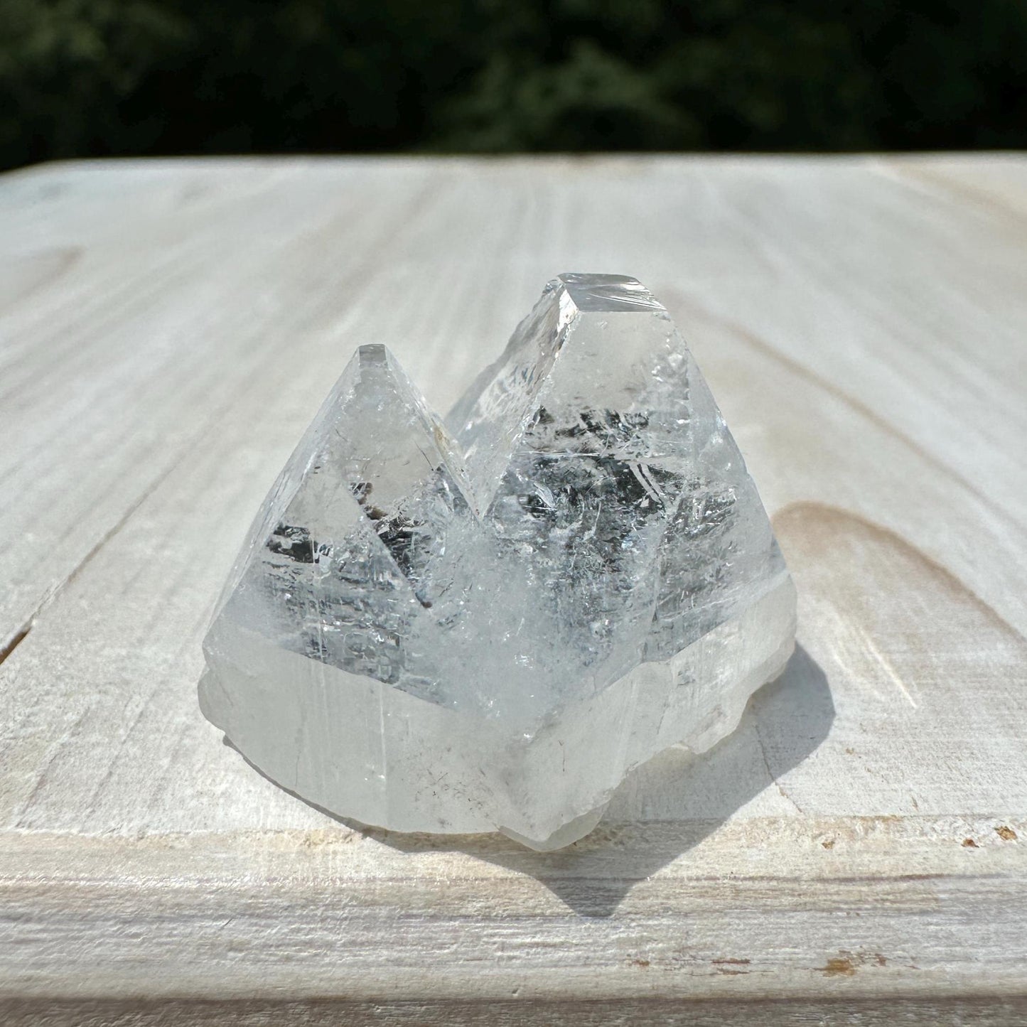 Pretty Twin Apophyllite Point - #5