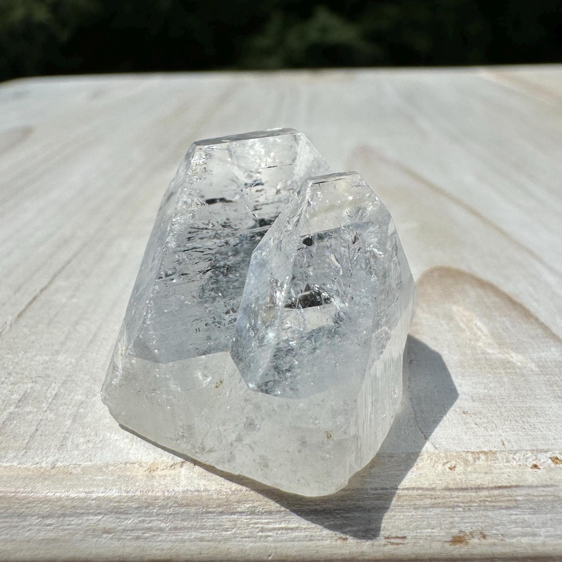 Pretty Twin Apophyllite Point - #5