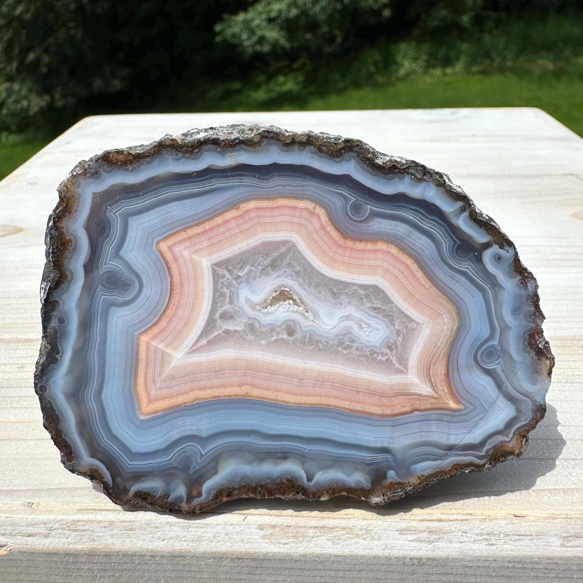 Stunning Moroccan Agate Geode Specimen