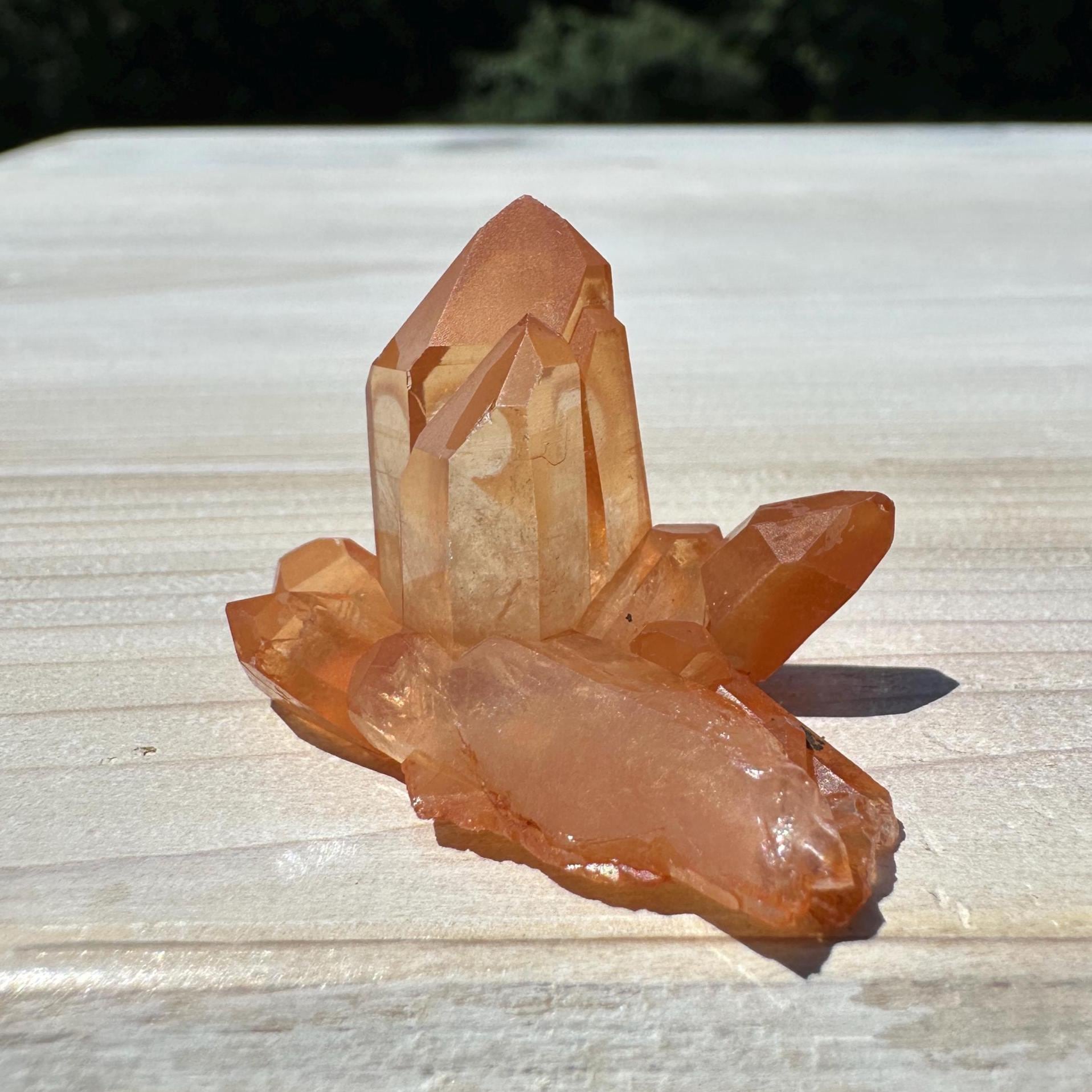 Beautiful Tangerine Quartz Small Cluster - #3