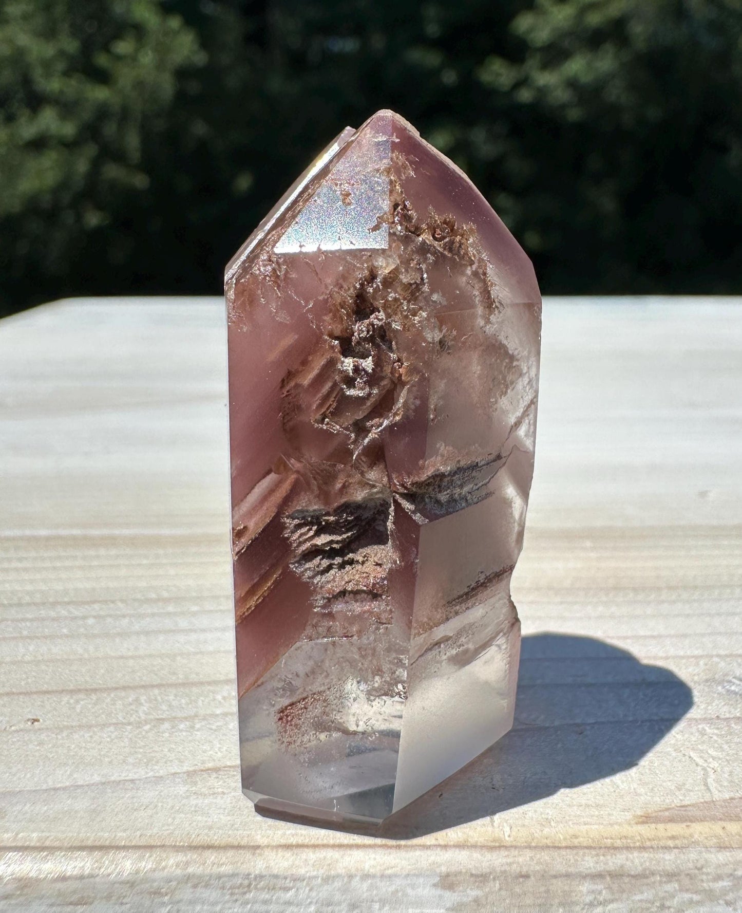 Rare Twin Pink Lithium Point from Brazil - #1