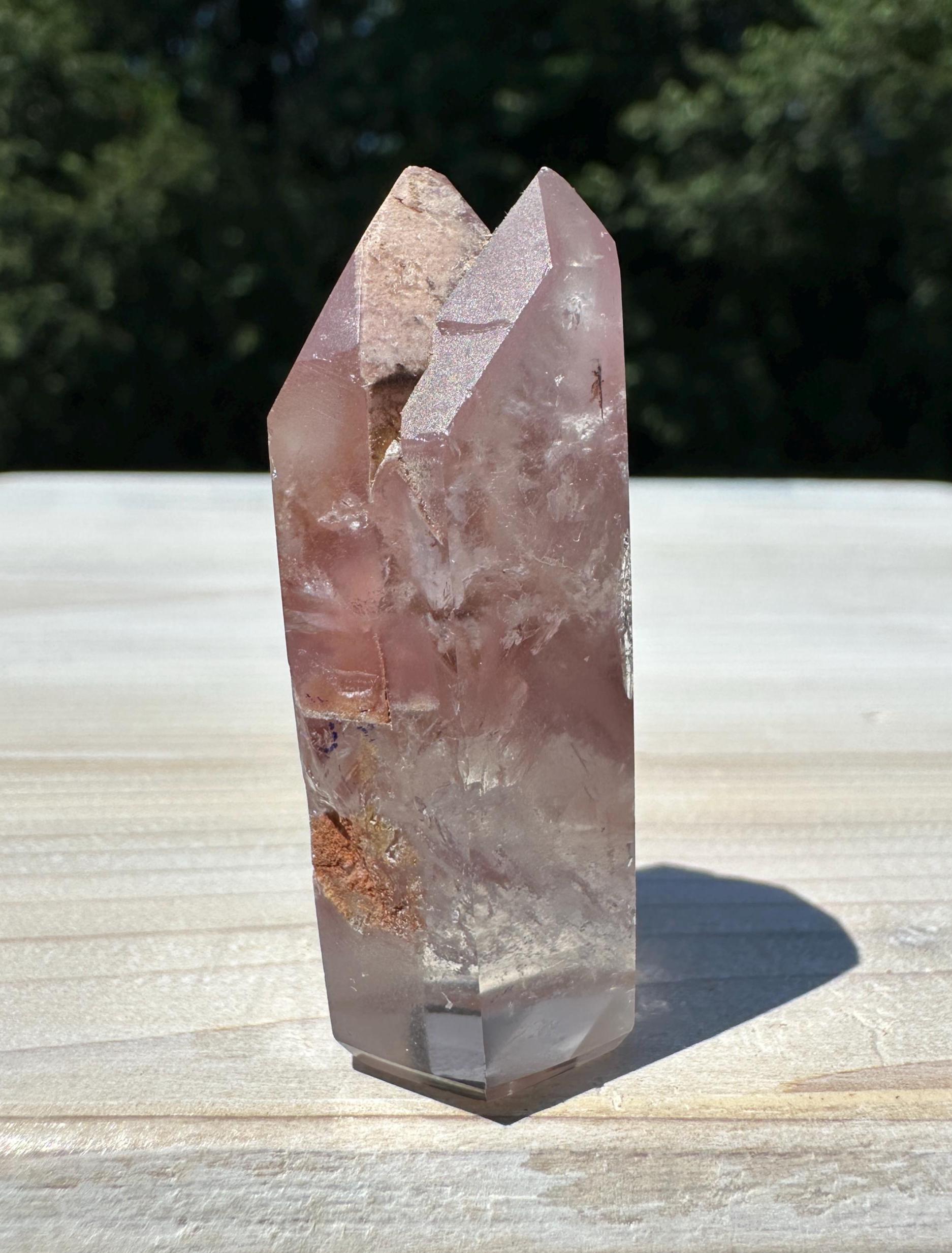 Rare Twin Pink Lithium Point from Brazil - #1