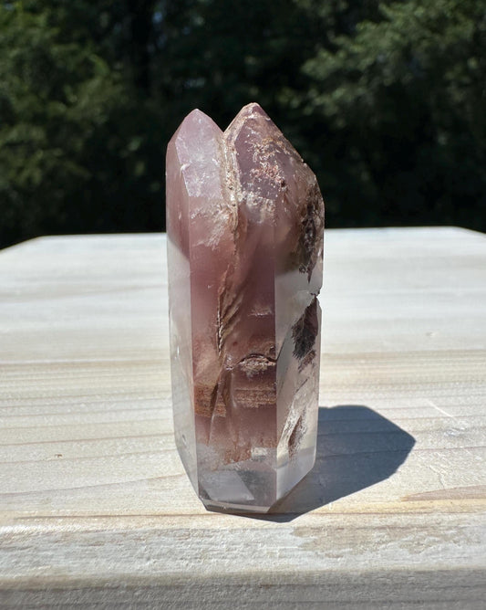 Rare Twin Pink Lithium Point from Brazil - #1