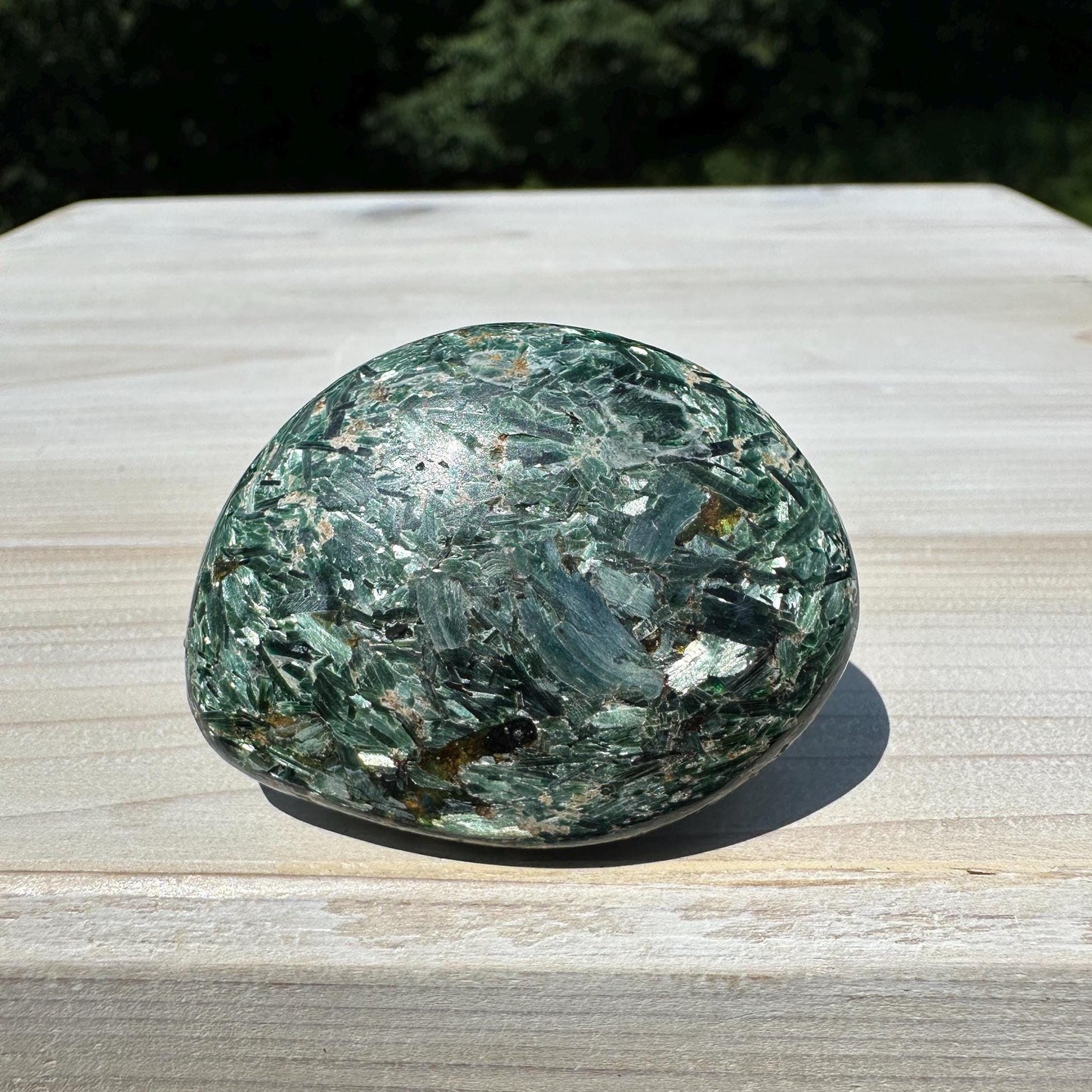 Stunning Fuchsite and Green Mica Cabochon - #2